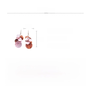 Tableau des tailles détaillé pour boucles d'oreilles coquillage de 9cm par 2cm environ