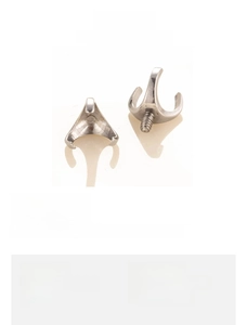 F136 titanium three-prong 0.9mm screw-on base for 4-5mm labret stud piercing accessories