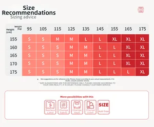 Size guide for women yoga set showing height and weight recommendations from S to XL