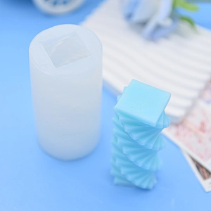 DIY spiral cylinder silicone mold for scented candles and geometric resin crafts