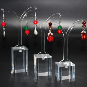 Acrylic Earring Display Stand Y Shaped Transparent Jewelry Organizer Rack For Studs And Dangles Elegant Showcase