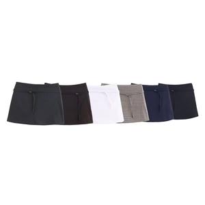 Jupe Culotte Mini Pour Femmes Avec Ceinture Taille Haute Ligne A Streetwear Casual Polyester Shorts Jupe Mode