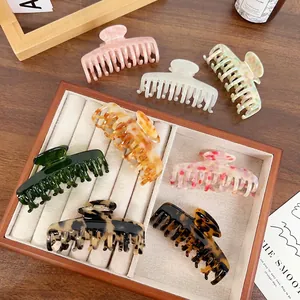 Acetate Hair Claw Clips Large Retro Tortoiseshell Shark Hair Clips Strong Hold Fashion Hair Styling Accessories For Women