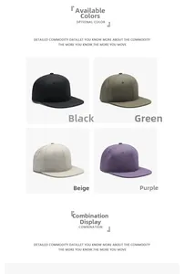 Close-up of waffle texture baseball caps in black, green, beige, and purple colors