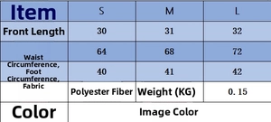 Detailed size chart for polo collar knit set including length, waist, and leg measurements