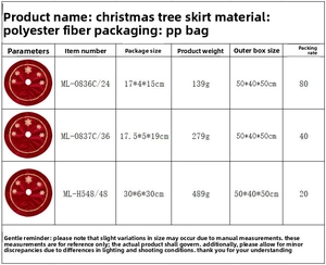 Detailed texture of red velvet Christmas tree skirt with golden sequin snowflake patterns