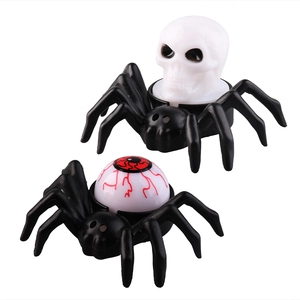 Halloween LED spider candle lights featuring skull and eyeball designs for spooky decor