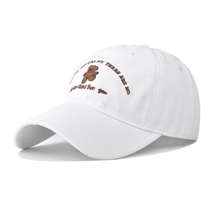 Baseball Cap Cotton Cartoon Bear Embroidery Adjustable Peaked Sun Hat For Men And Women Casual Outdoor Accessories