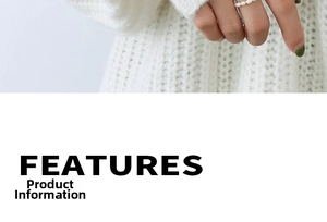 Détail d'une bague perle réglable portée sur un pull en maille blanche élégant