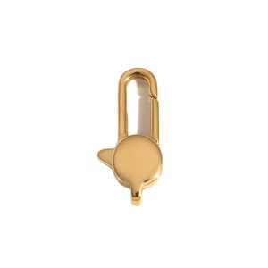 Polished 18K gold-plated stainless steel geometric clasp for luxury jewelry making