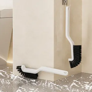 Set of 2 L-shaped gap cleaning brushes with hard bristles for bathroom and kitchen corners