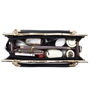Fashionable bow bridal handbag with large capacity and multi-compartment interior for women