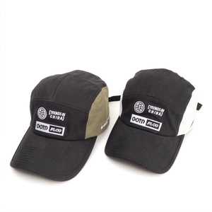 Two-tone quick-dry 5-panel camper baseball caps with embroidery and side printing