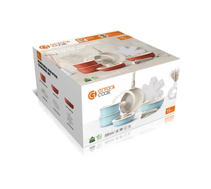 15-piece removable handle non-stick cookware set in professional retail packaging box