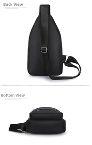 Detail der wasserdichten Oxford-Brusttasche mit mehrlagigen Reißverschlüssen
