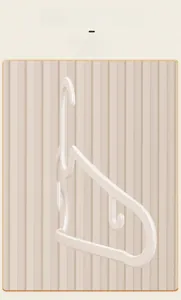 Macro shot of flexible white plastic hanger showing high elasticity and durable structure