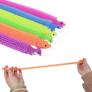 Colorful stretchy TPR unicorn fidget noodles for sensory stress relief toys set