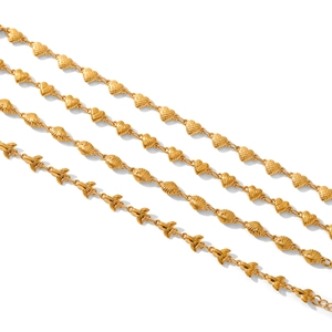 Golden stainless steel heart and seashell charm bracelets for a minimalist luxury look