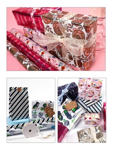 Selection of elegant gift wrapping paper for Mother's and Father's Day celebrations