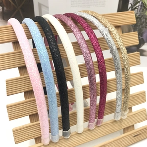 Shiny Sequin Glitter Headband Thin Fabric Covered Hair Hoop Fashion Daily Styling Accessory For Women Girls