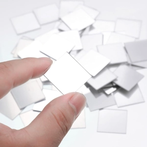 100pcs self-adhesive square mirror wall stickers for DIY home decor and living room mirrors