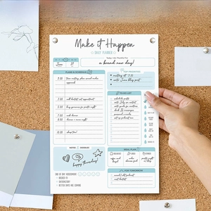 A5 English daily planner notebook with tear-off pages, vintage minimalist time management.