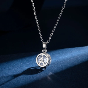 Eiffel Tower Pendant Necklace Round Stainless Steel Copper Zircon Fashion Jewelry For Women Elegant