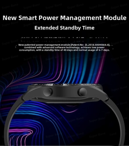 Smartwatch Detailansicht, intelligentes Energiemanagement, langer Standby-Akku.