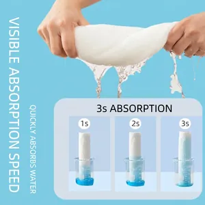 Extra thick disposable travel bath towel with honeycomb texture and 3-second fast absorption