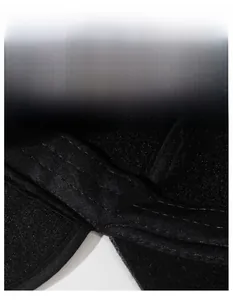Detail view of the widened moisture-wicking sweatband and fine stitching on the black cap