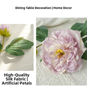 Detail of silk peony petals with natural texture and soft pink gradient finish