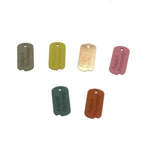 Morandi colors matte alloy alphabet tags for DIY accessories and jewelry making