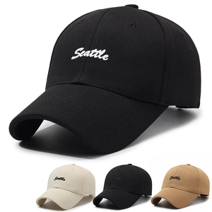 Baseball Cap Seattle Letter Embroidery Adjustable Metal Buckle Sun Protection Breathable Casual Sports Unisex Outdoor