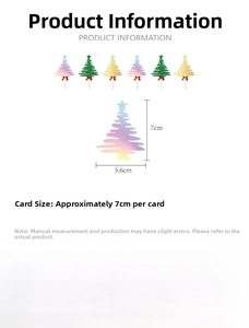Detailed size guide and specifications for Christmas tree cake toppers with dimensions
