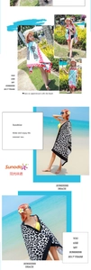 Microvezel strandhanddoek met diverse prints getoond in verschillende stijlen