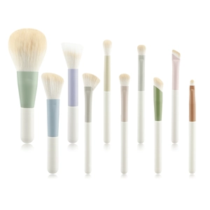 Professionelle Make-Up-Pinsel Weiche Synthetikfasern Holzgriff Bunte Aluminiumtube Tragbare Kosmetikwerkzeuge Für Unterwegs