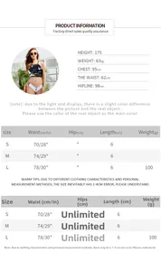 Detaillierte Größentabelle für sexy Denim-Shorts mit Taillen- und Längenangaben