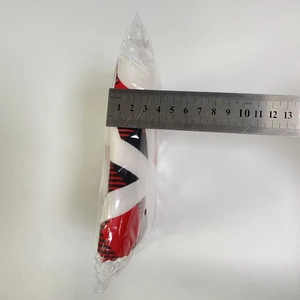 Measurement of printed Christmas tree skirt showing 45-50mm thickness with a steel ruler