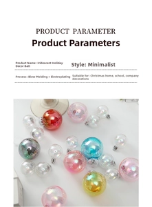 Macro detail of iridescent Christmas baubles with high-quality electroplated finish