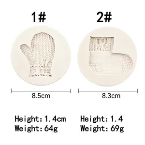 Christmas bear glove and sock silicone mold for creative fondant cake and chocolate baking