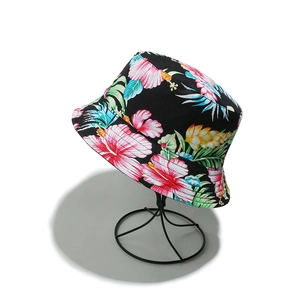 Chapeau bob tropical avec imprimé hibiscus pour protection solaire et plage d'été