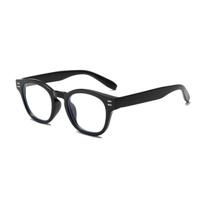 Klassische runde schwarze Sonnenbrille mit UV-Schutz und silbernen Metallverzierungen