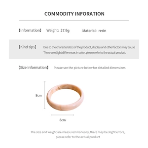 Spécifications détaillées de taille et poids du bracelet en résine effet marbre