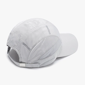 Hellgraue atmungsaktive Baseballkappe für Damen und Herren mit verstellbarem Verschluss hinten