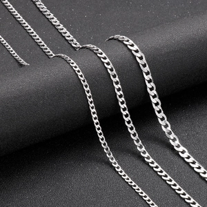Cuban Curb Chain Necklace Stainless Steel Polished Link Streetwear Hip Hop Trendy Jewelry For Men Women