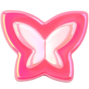 Vibrant resin butterfly beads for DIY hair accessories with pink and pearl gradient