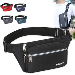 Sport Waist Bag Waterproof Large Capacity Oxford Cloth Multi-Pocket Reflective Strip Adjustable Strap Casual Chest Pack Men Women