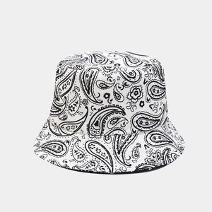 Bob classique blanc à motif paisley pour couples avec un design vintage pliable