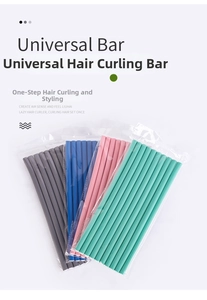 DIY hair roller set in multiple colors for heatless styling and professional hair perming