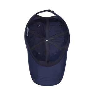 Unisex quick-dry navy blue baseball cap with six-panel structure and adjustable strap
